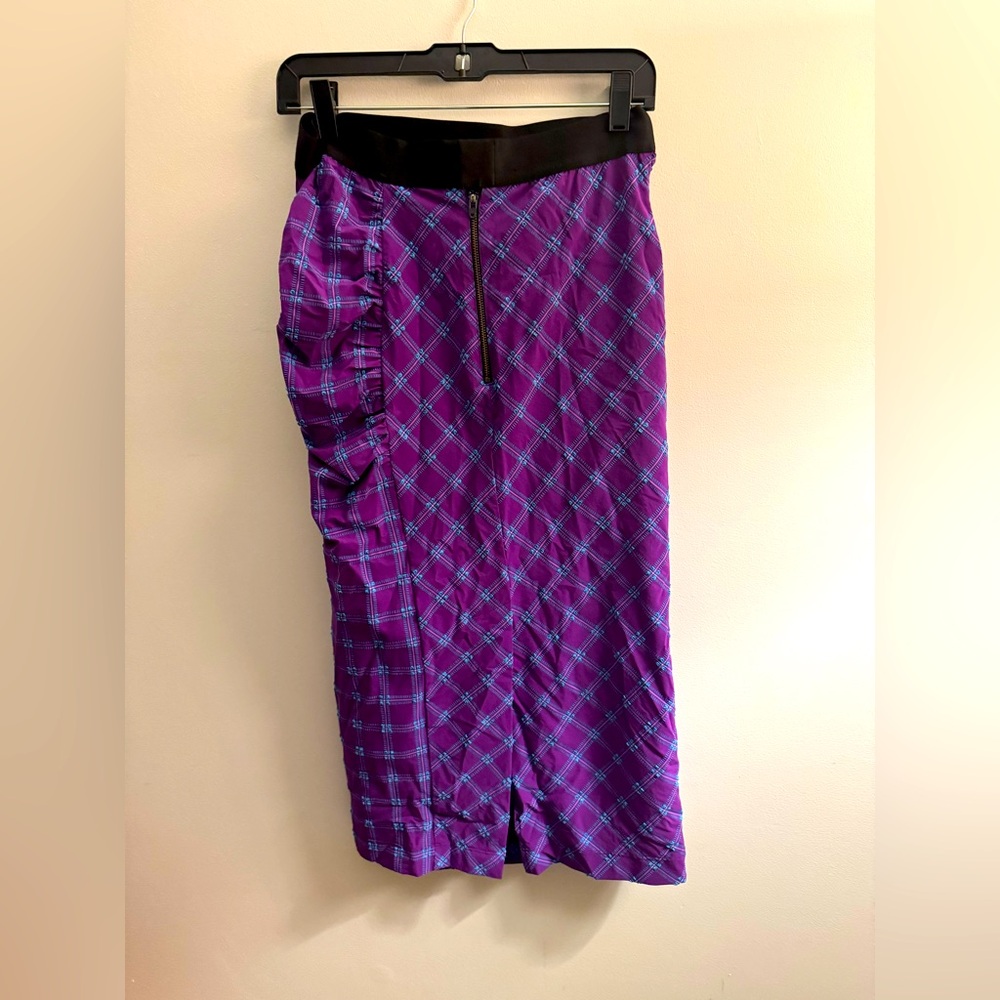 Rachel Comey purple plaid skirt size 8 beautiful fabric!